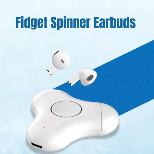Fidget Spinner Earbuds - White