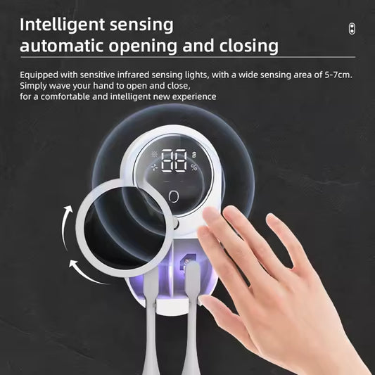 UV Toothbrush Disinfectant And Cleaner Case - Intelligent Sensing Automatic Opening and Closing