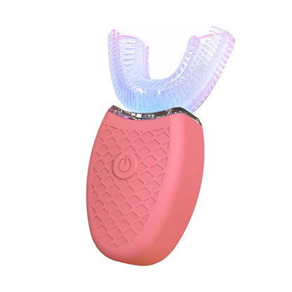 Adult U-Shaped Automatic Toothbrush 360° - Pink Color
