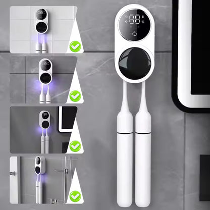 UV Toothbrush Disinfectant And Cleaner Case - Digital Display