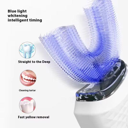 Adult U-Shaped Automatic Toothbrush 360° - Blue Light